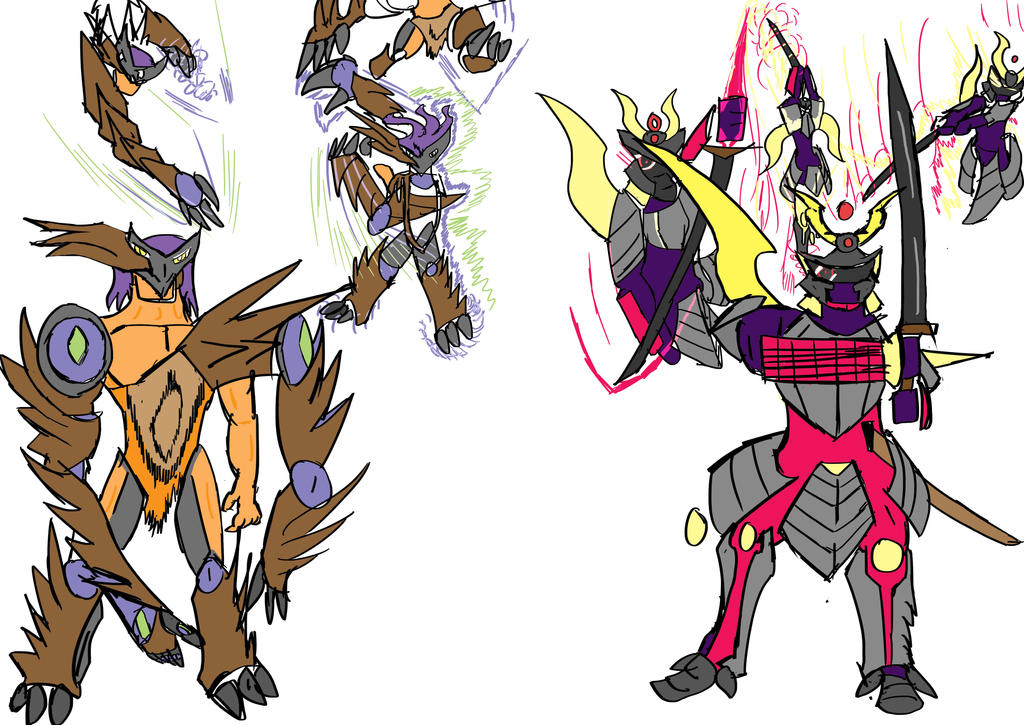 Assault type and Bushido type armors by NadLock on DeviantArt