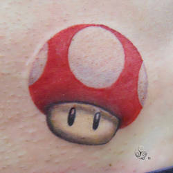 Lil' Mario Mushroom Tat