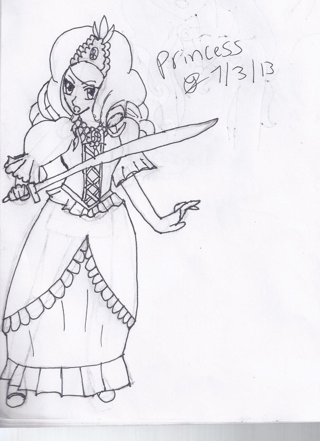 Princess Drawing Practice Princess Drawing-practice by Pudgester95 on DeviantArt