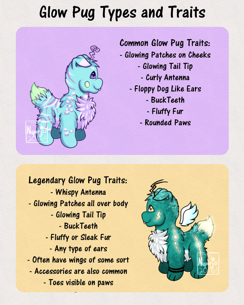 Glow Pug Types And Traits By Nuperjo On Deviantart