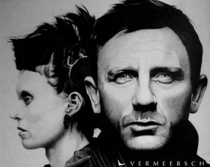 The girl with the dragon tattoo cover drawing