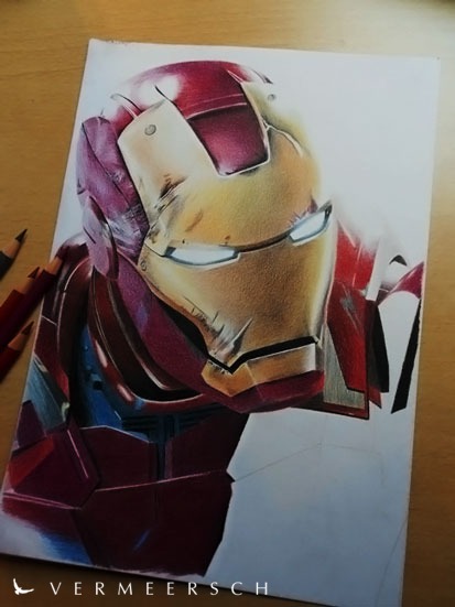 Iron Man 3 WIP by Vermeerschdrawings