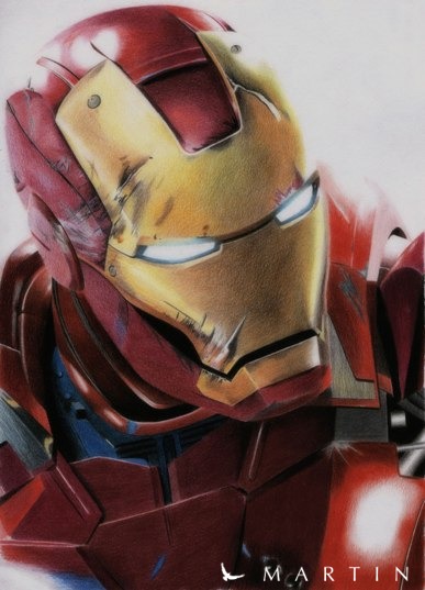 Iron Man 3 colour drawing