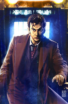 10th Doctor Who in Tardis