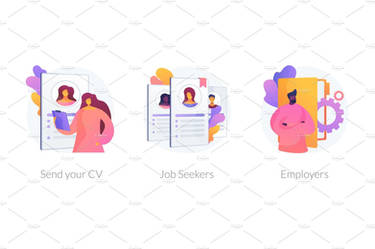 Looking for a job vector concept