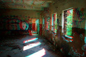 abandoned building - anaglyph 3D