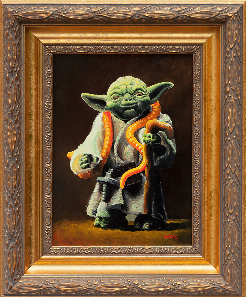 Yoda - Vintage Star Wars Figure Oil Painting