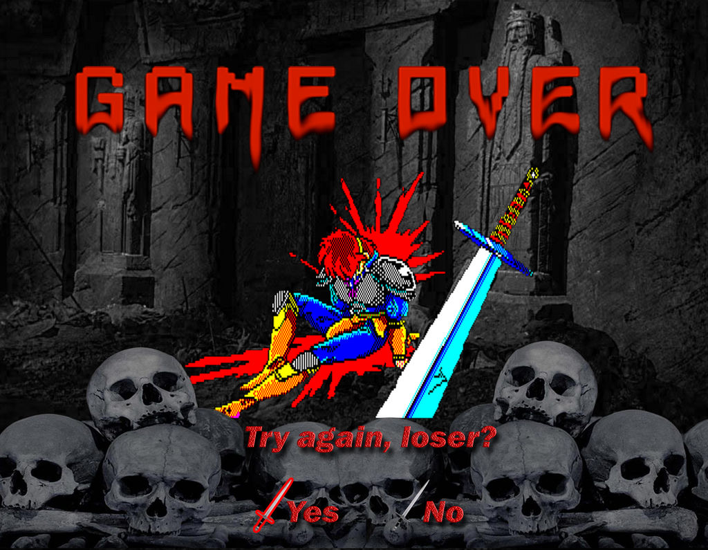 The you are dead screen by tales06 on DeviantArt