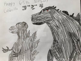 Happy (late) 65th birthday Godzilla by Noah-Firebreath