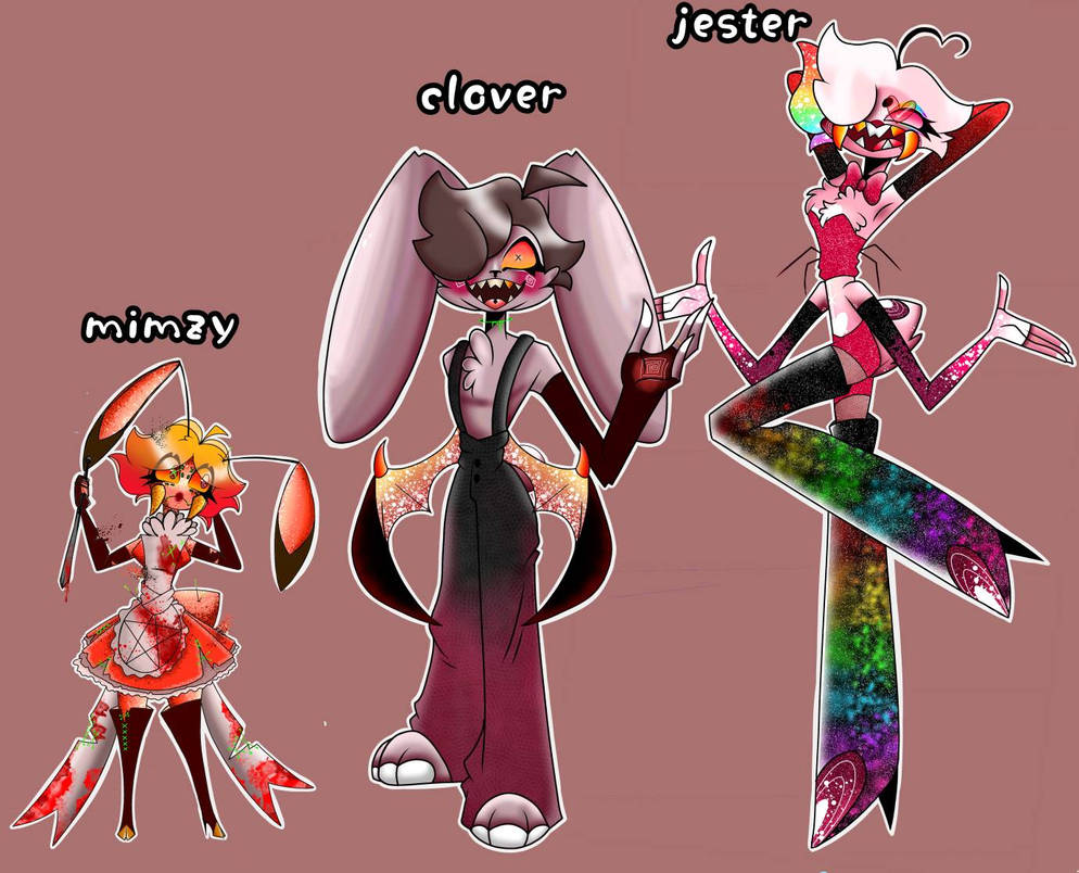 Mimsy 22 Mimzy, clover and jester character height sheet by jeslyn69 on DeviantArt