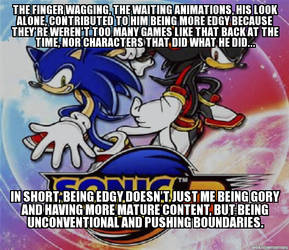 Sonic cool and edgy