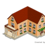 Pixel Art. Isometric. House 12