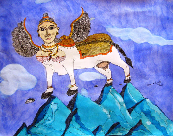 Kamadhenu - Hand-painted