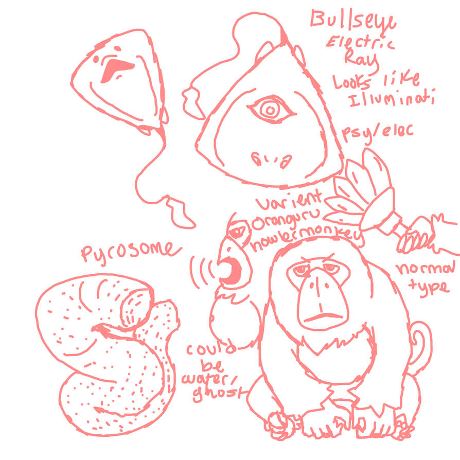 Fakemon Sketches for a Contest by HornedBeetle214 on DeviantArt