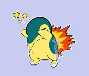 Cyndaquil Dab sticker