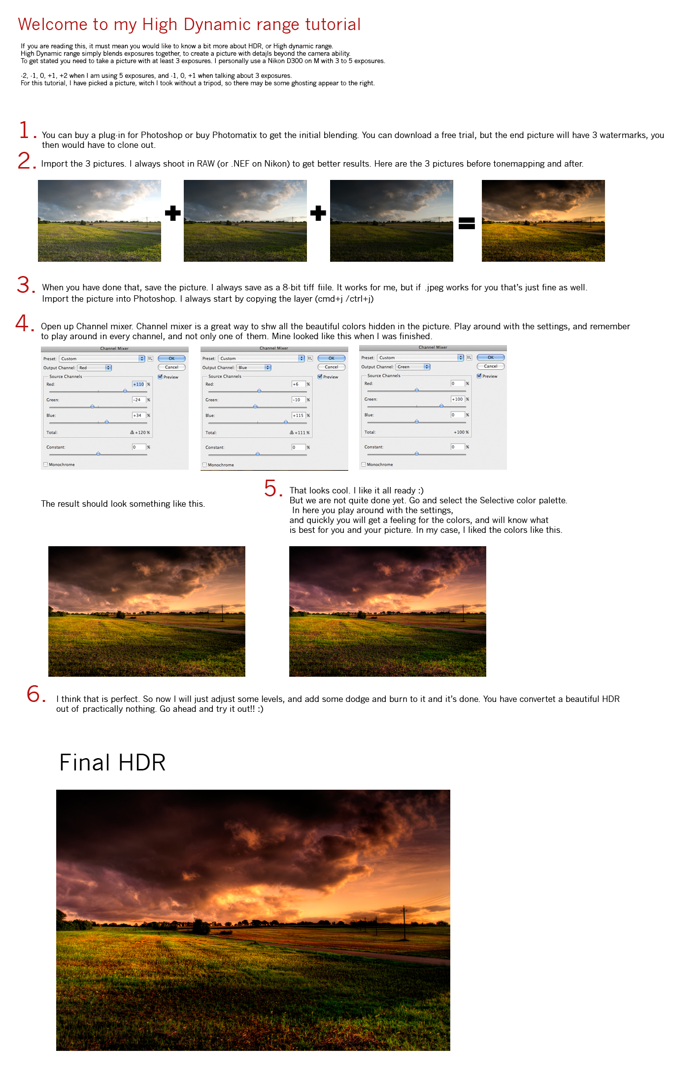 HDR tutorial