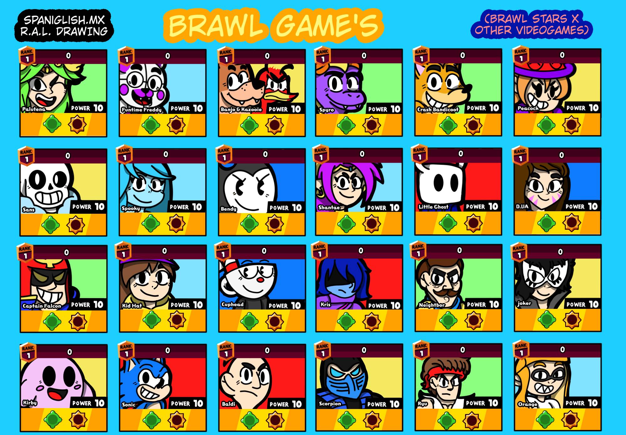 Brawl Stars X Videogames By Remixanimationlatin On Deviantart - brawl stars five nights at freddy's