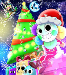 MERRY CHRISTMAS and NEW YEAR (DANDYS WORLD FANART)