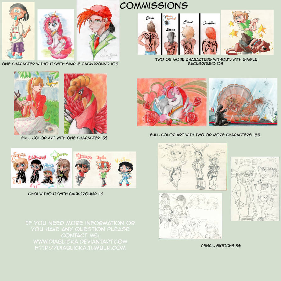 Comissions Information by SaramedaHakte