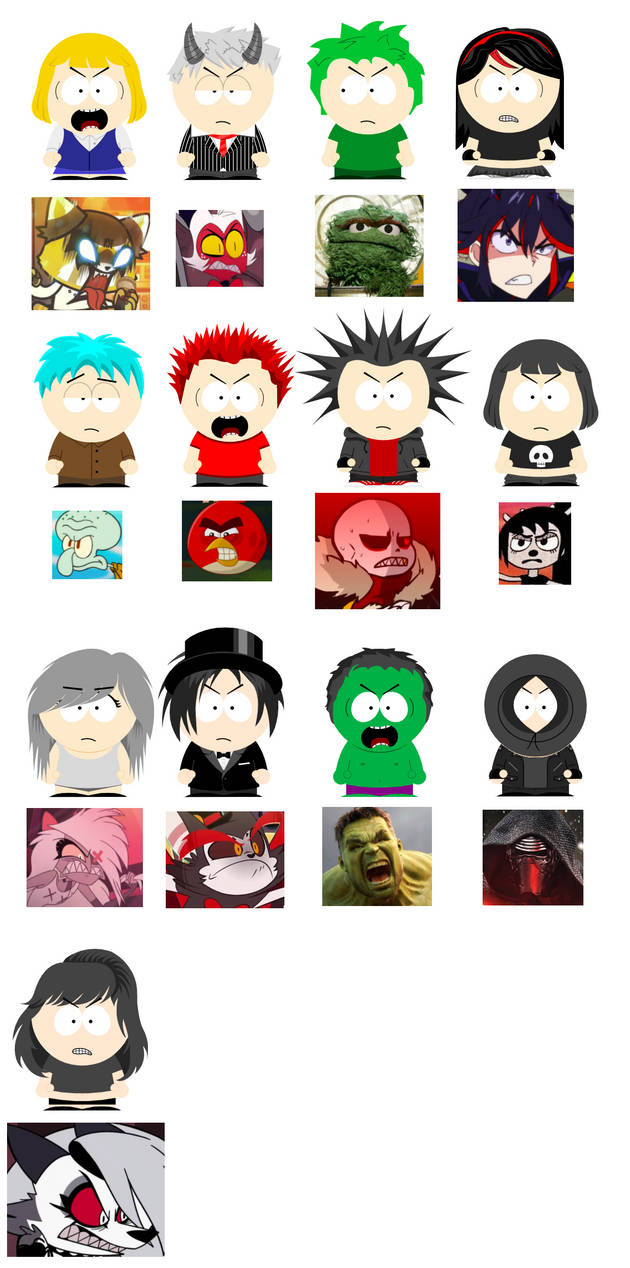 Angry and Grumpy Characters South Park Style by zambranasebastian514 on ...