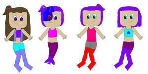Jackie-Anne, Jane, Kendra Pop, And Jixi As Merfolk