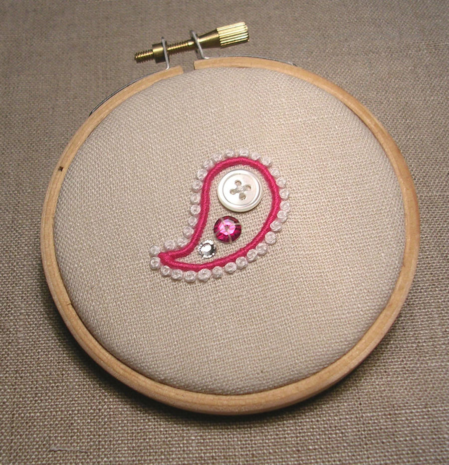 Pink Paisley Mini Art