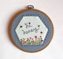 Hi Honey Hand Embroidery Needlework Pattern