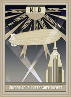 Imperial Airship Service Art Deco Poster