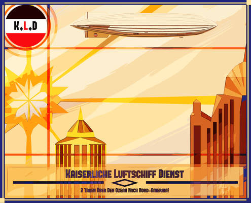 Imperial Airship Service Art Deco Poster 2
