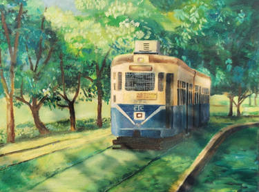 A hustle free morning in kolkata (tram)