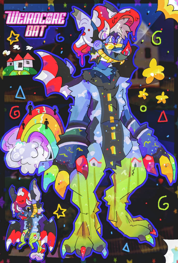 Weirdcore bat adoptable NYP HOLD by Ohhhhjellybird on DeviantArt