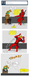 Chainsaw Vigilante+ Deadpool tumblr banana comic by arcanineryu