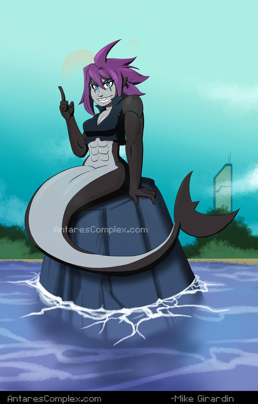 Shark Mermaid Neige by Gx3RComics