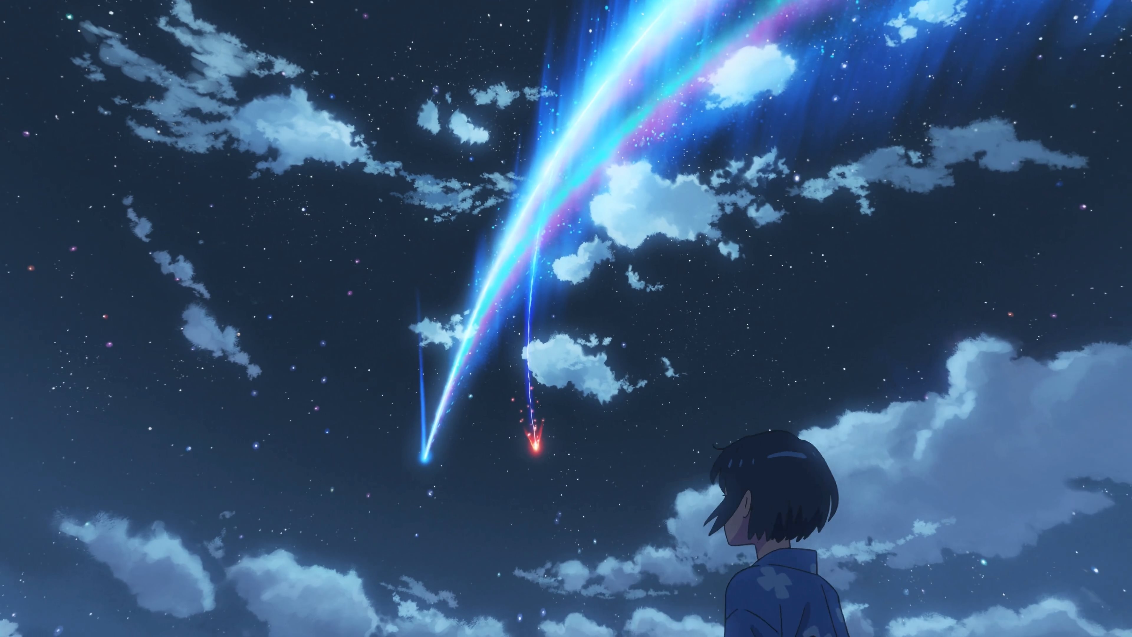 Kimi No NaWa - Your Name - Mitsuha rơi xuống như sao băng - Bức ảnh này được vẽ tuyệt đẹp với độ phân giải 4k. Nó hiển thị Mitsuha trong khoảnh khắc rơi xuống từ trên trời, tạo ra một cảm giác bất ngờ và đầy mê hoặc. Nếu bạn là một fan của Your Name, đừng bỏ lỡ bức ảnh này.