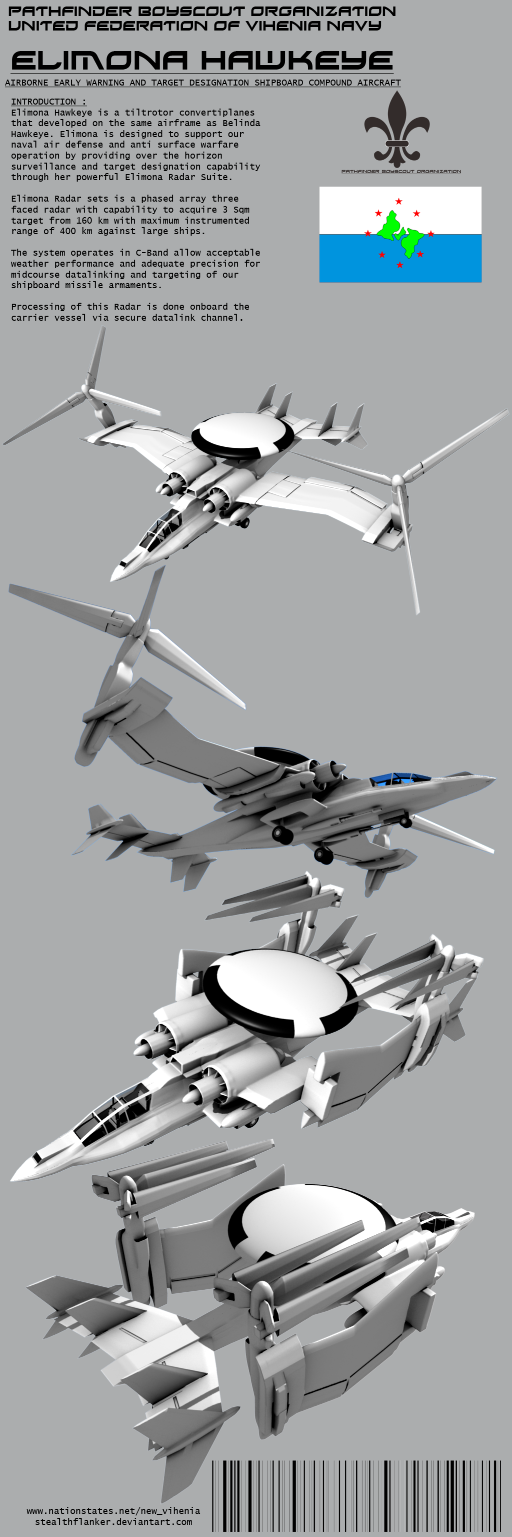 Elimona Hawkeye AEW Tiltrotor aircraft