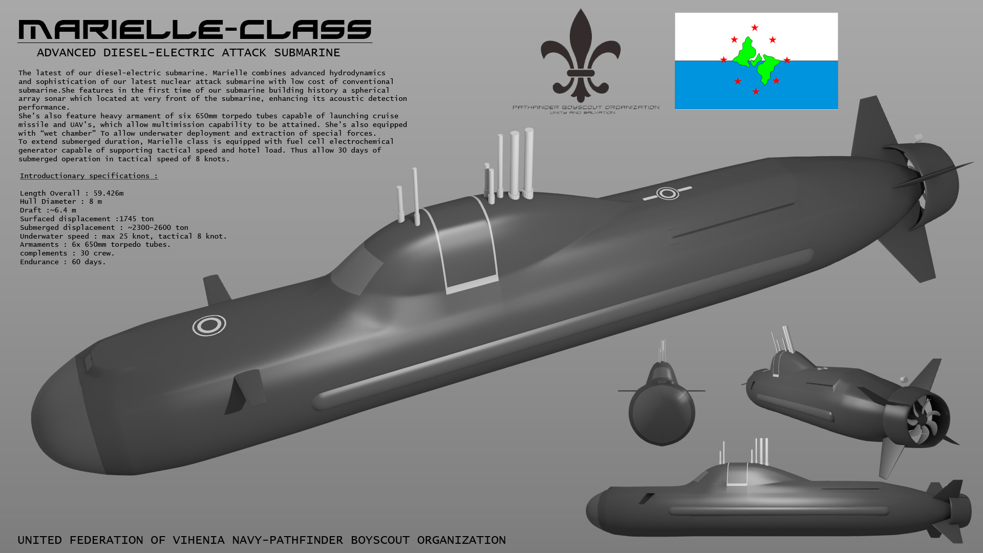 Marielle Class Submarine