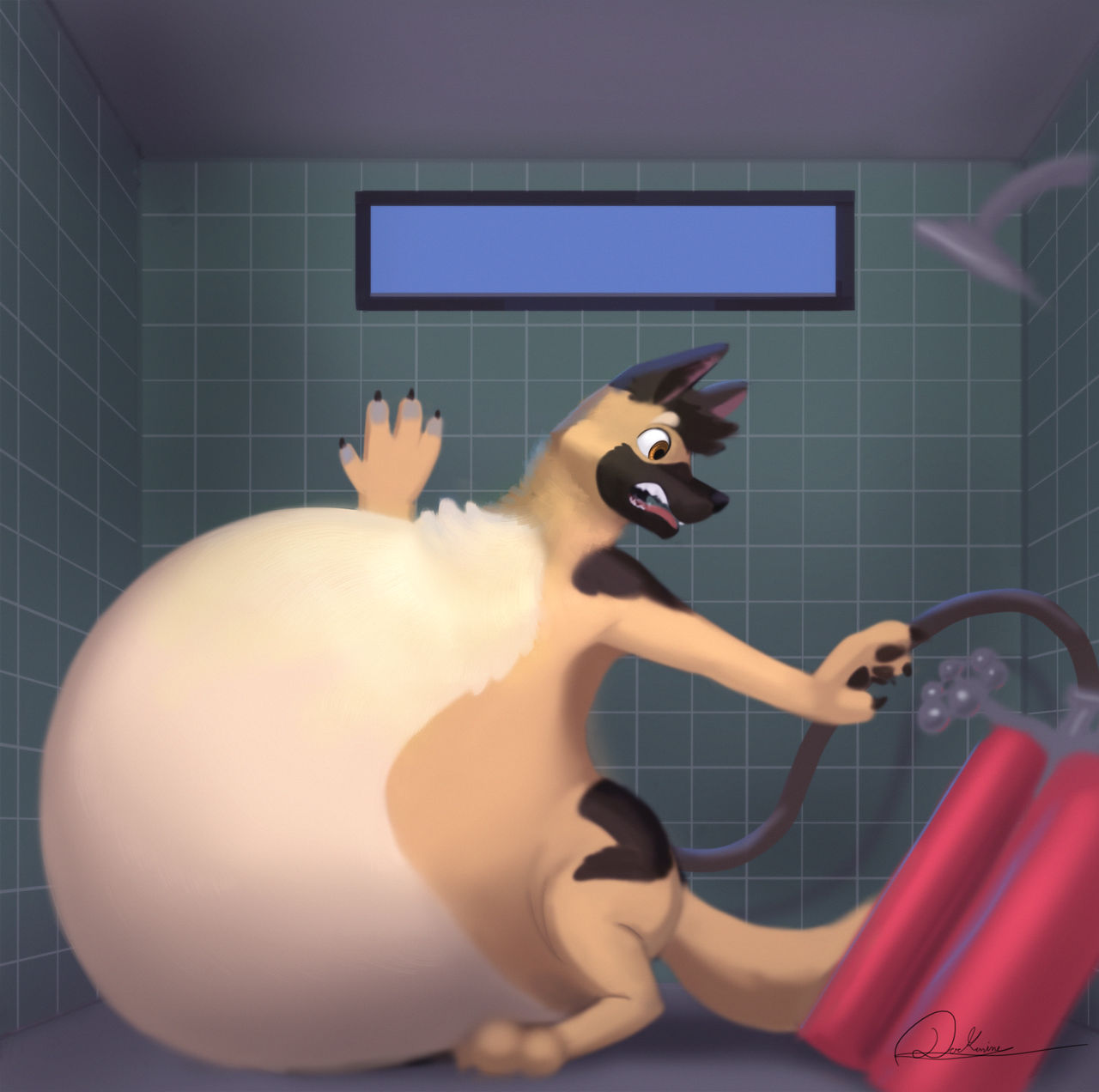Perlious Inflate Inflating perils (Commisison) by Darkanine on DeviantArt