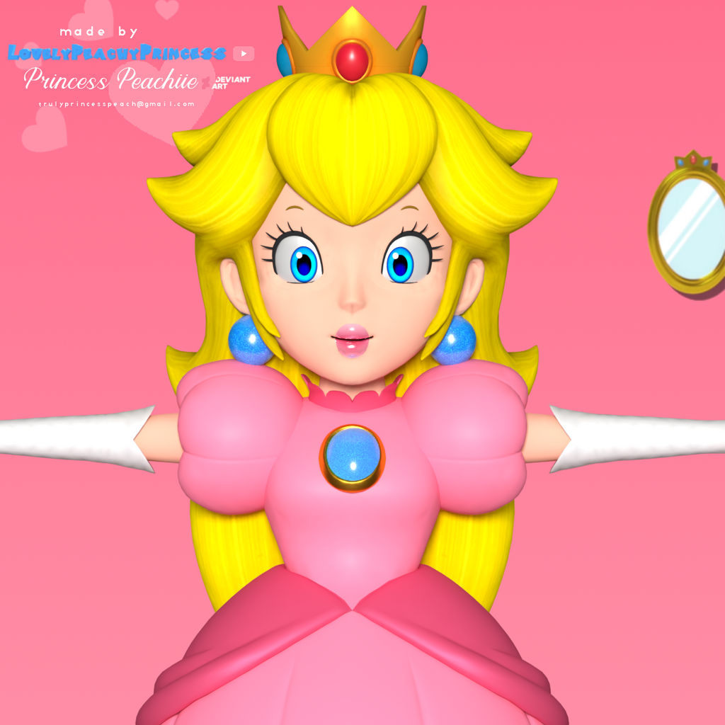 princess peach 3d model download blender