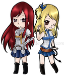 :COM: Lucy and Erza by EscarlattaNoTales