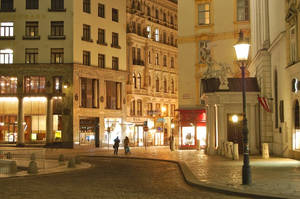 Downtown Vienna at Night