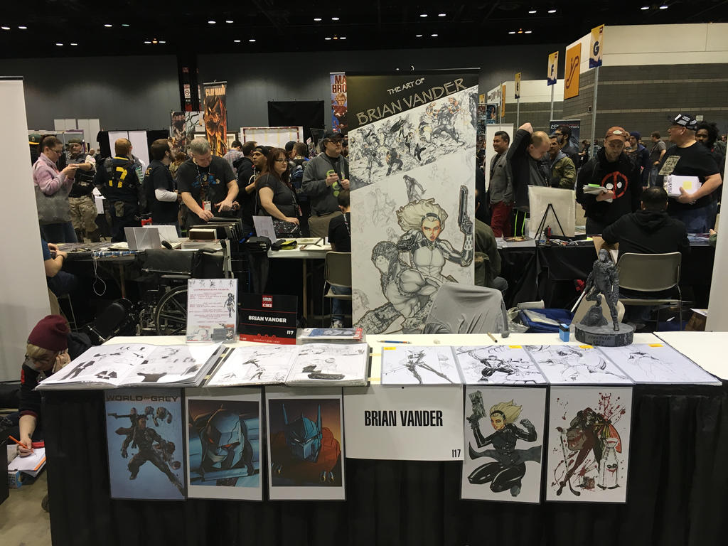 Table set up for C2E2 2016 by BrianVander