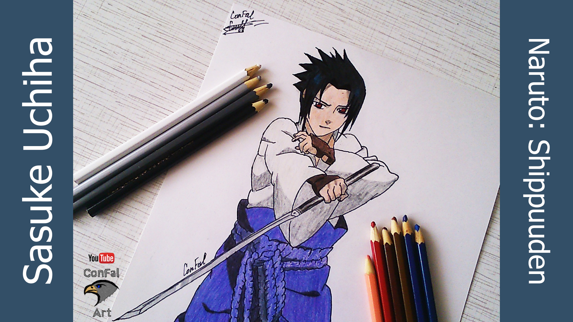 Speed Drawing - Naruto, Sasuke