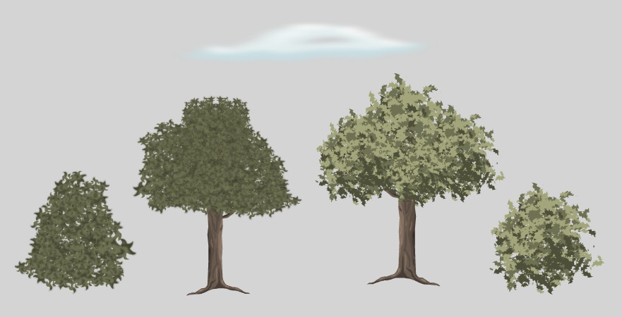 [Tutorial] : Bushes,Trees and Clouds