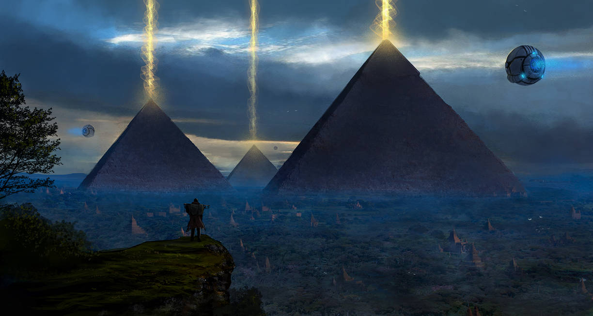 Где другие цивилизации. Египет концепт арт пирамида. Пирамида Хеопса пришельцы. Пирамиды Хеопса инопланетяне. Древние цивилизации пирамиды Египта.