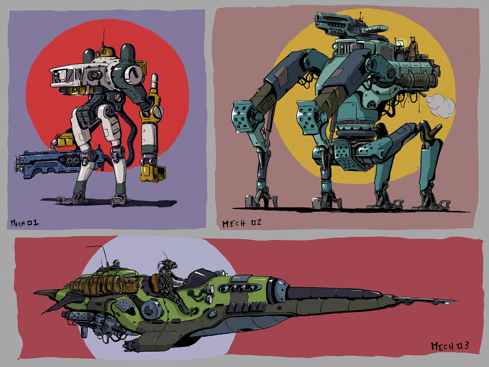 Mech sketch serie 01 by LMorse