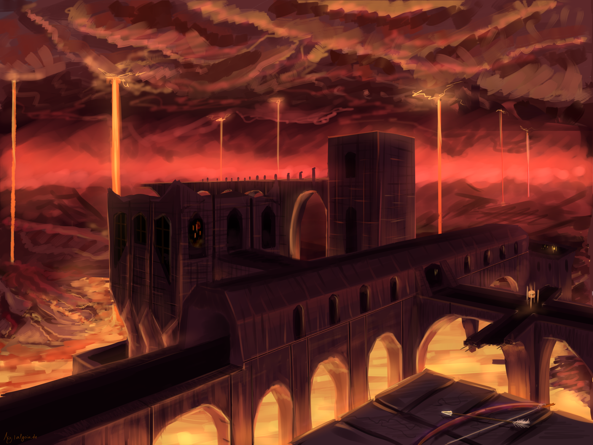 Minecraft Nether Fortress By Algoinde On Deviantart