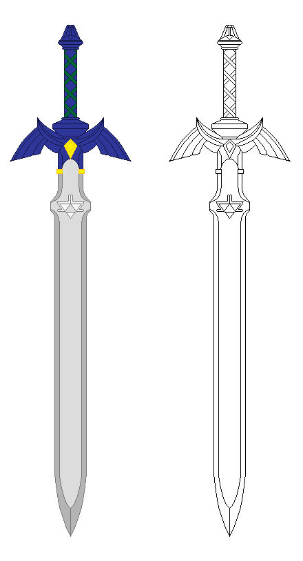 Simple Master Sword Master Sword Line Art by Debochira on DeviantArt