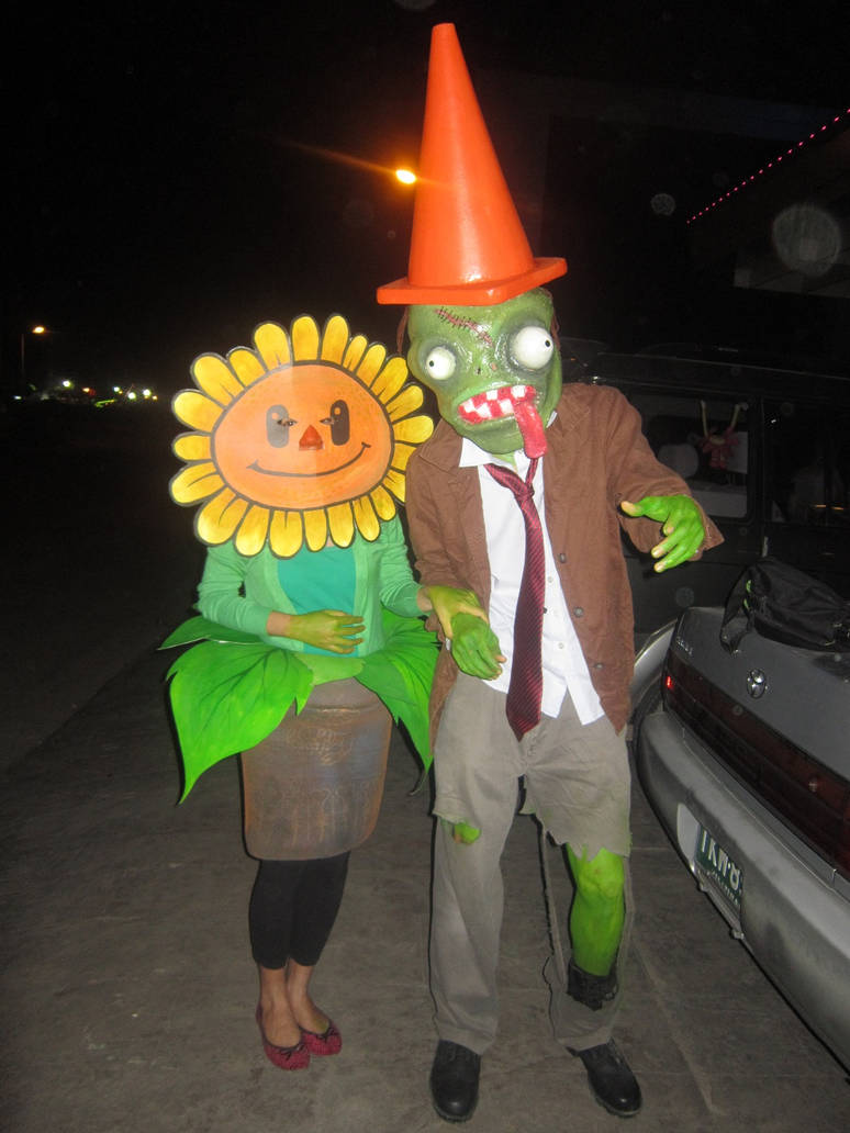 Plants vs Zombies Cone Head Zombie Costume » Homemade Heather