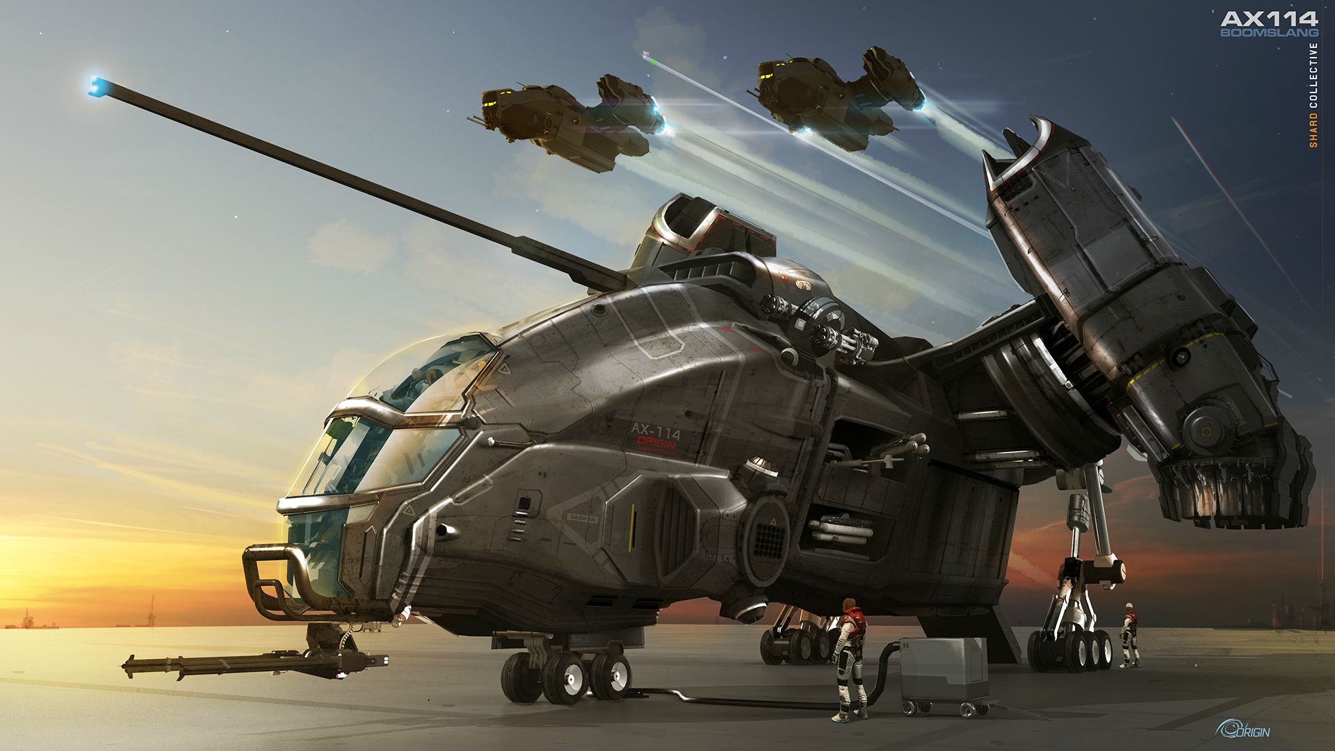 Boomslang Gunship - Final Illustration