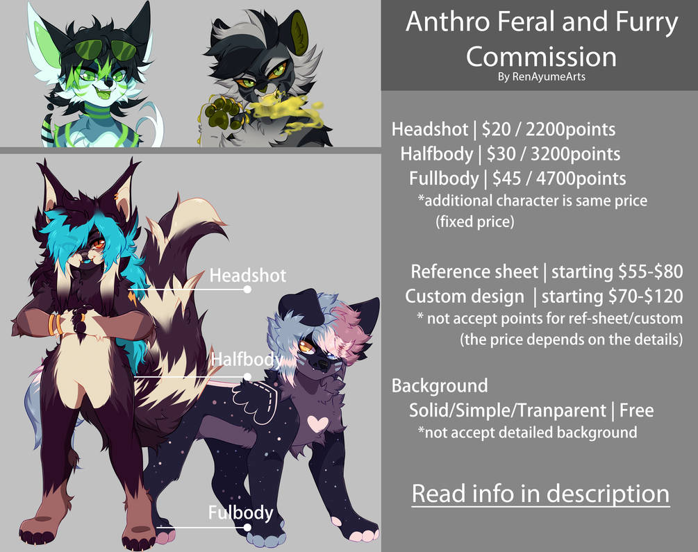 Commission info 2021 - Furry : Simple (close)